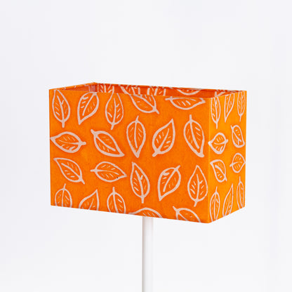 Rectangle Lamp Shade - B123 ~ Batik Leaf Orange, 30cm(w) x 20cm(h) x 15cm(d)