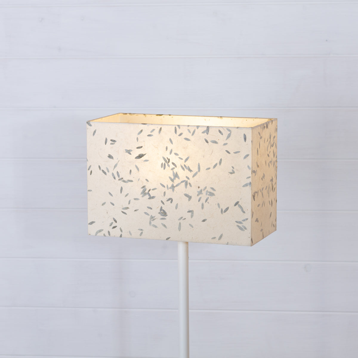 Small Rectangle Shade Rectangle Lamp Shade - P95 - Little Leaves, 30cm(w) x 20cm(h) x 15cm(d ...