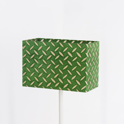 Rectangle Lamp Shade - P96 - Batik Tread Plate Green, 30cm(w) x 20cm(h) x 15cm(d)