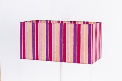 Rectangle Lamp Shade - P04 - Batik Stripes Pink, 50cm(w) x 25cm(h) x 25cm(d)