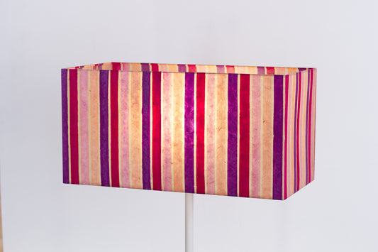 Rectangle Lamp Shade - P04 - Batik Stripes Pink, 50cm(w) x 25cm(h) x 25cm(d)