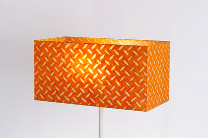 Rectangle Lamp Shade - P91 - Batik Tread Plate Orange, 50cm(w) x 25cm(h) x 25cm(d)