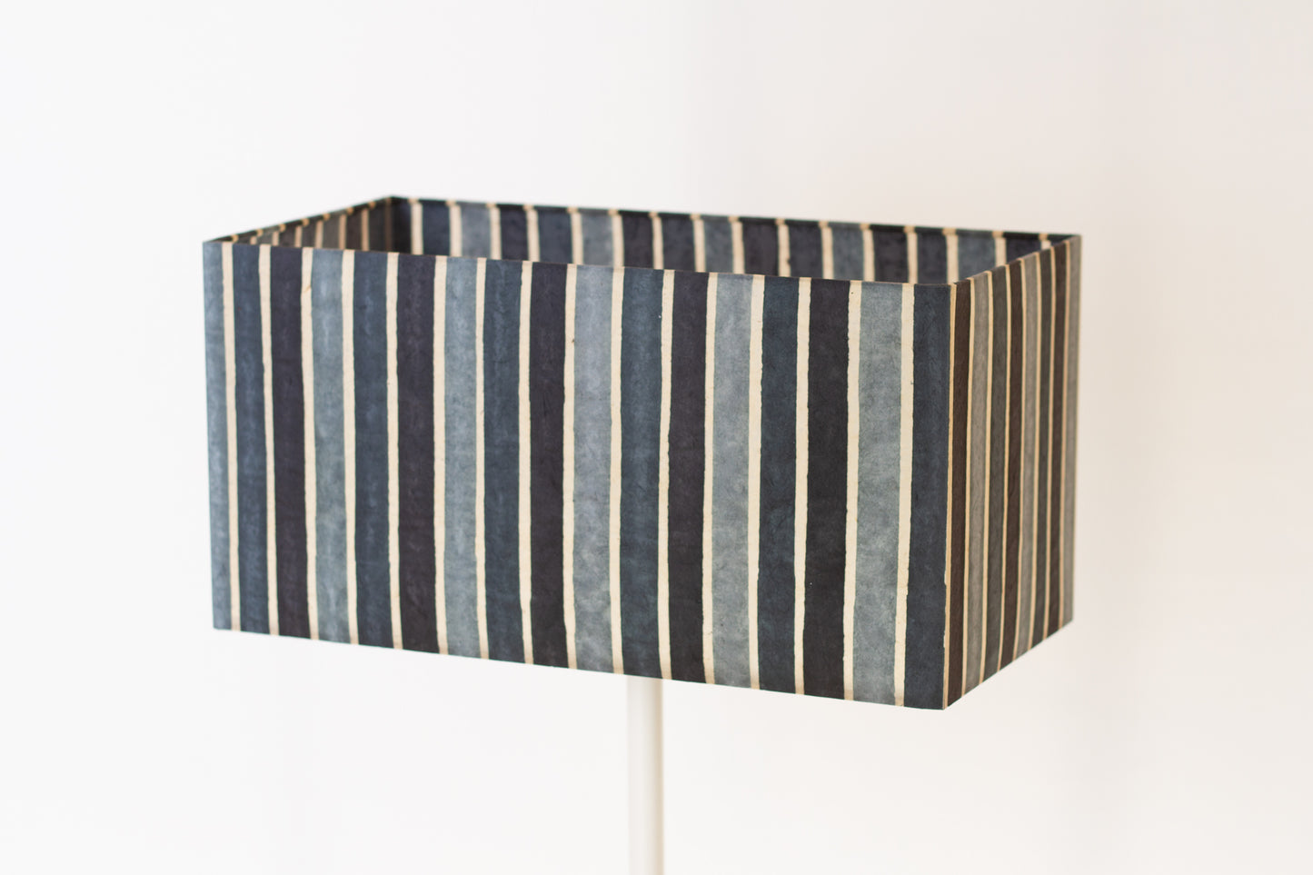Rectangle Lamp Shade - P08 - Batik Stripes Grey, 40cm(w) x 20cm(h) x 20cm(d)