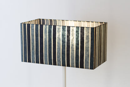 Rectangle Lamp Shade - P08 - Batik Stripes Grey, 40cm(w) x 20cm(h) x 20cm(d)