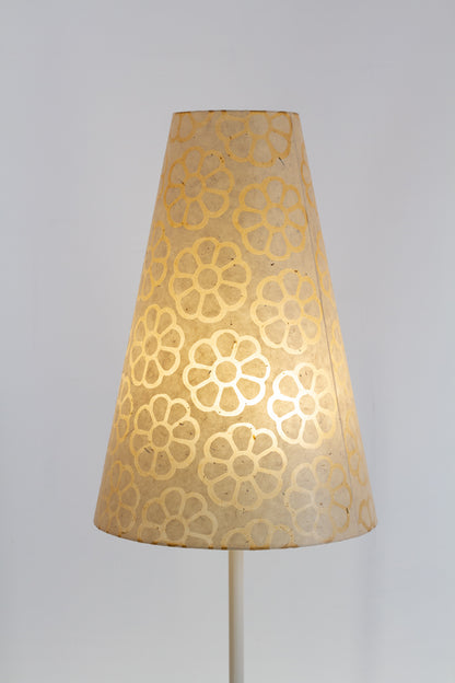 Conical Lamp Shade ~ 15cm(top) x 35cm(bottom) x 50cm(height) P17 Batik Big Flower Natural