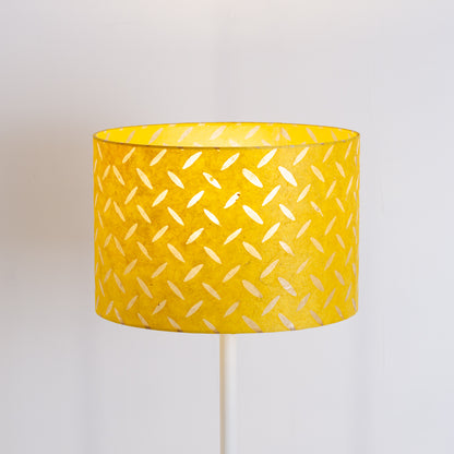Drum Lamp Shade - P89 ~ Batik Tread Plate Yellow, 30cm(d) x 20cm(h)