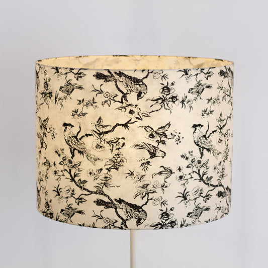 Drum Lamp Shade - P41 - Oriental Birds, 40cm(d) x 30cm(h)