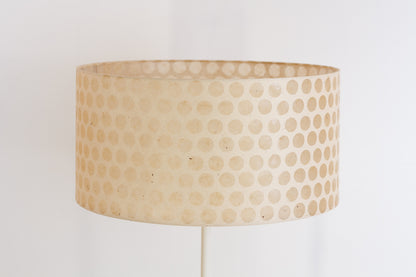 Drum Lamp Shade - P85 ~ Batik Dots on Natural, 50cm(d) x 25cm(h)