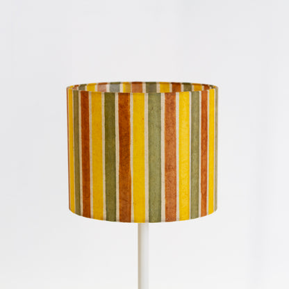 Drum Lamp Shade - P06 - Batik Stripes Autumn, 25cm x 20cm