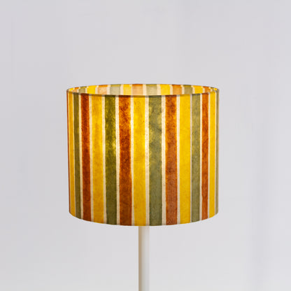 Drum Lamp Shade - P06 - Batik Stripes Autumn, 25cm x 20cm