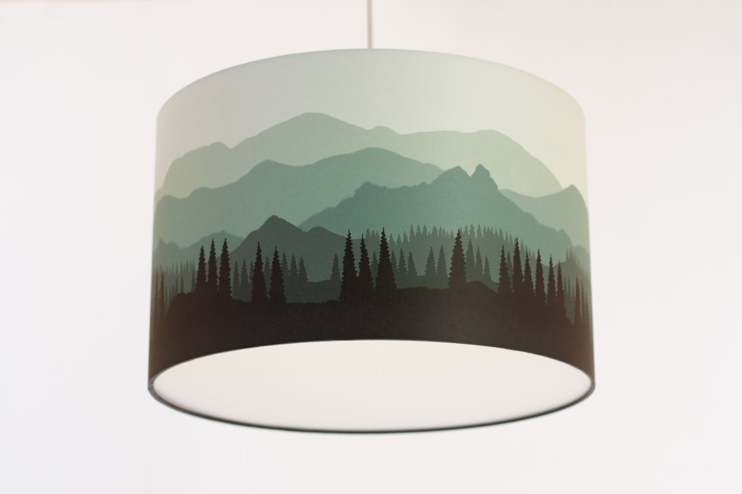Landscape #4 Print Drum Lamp Shade 40cm(d) x 25cm(h) - 7 Colour Options