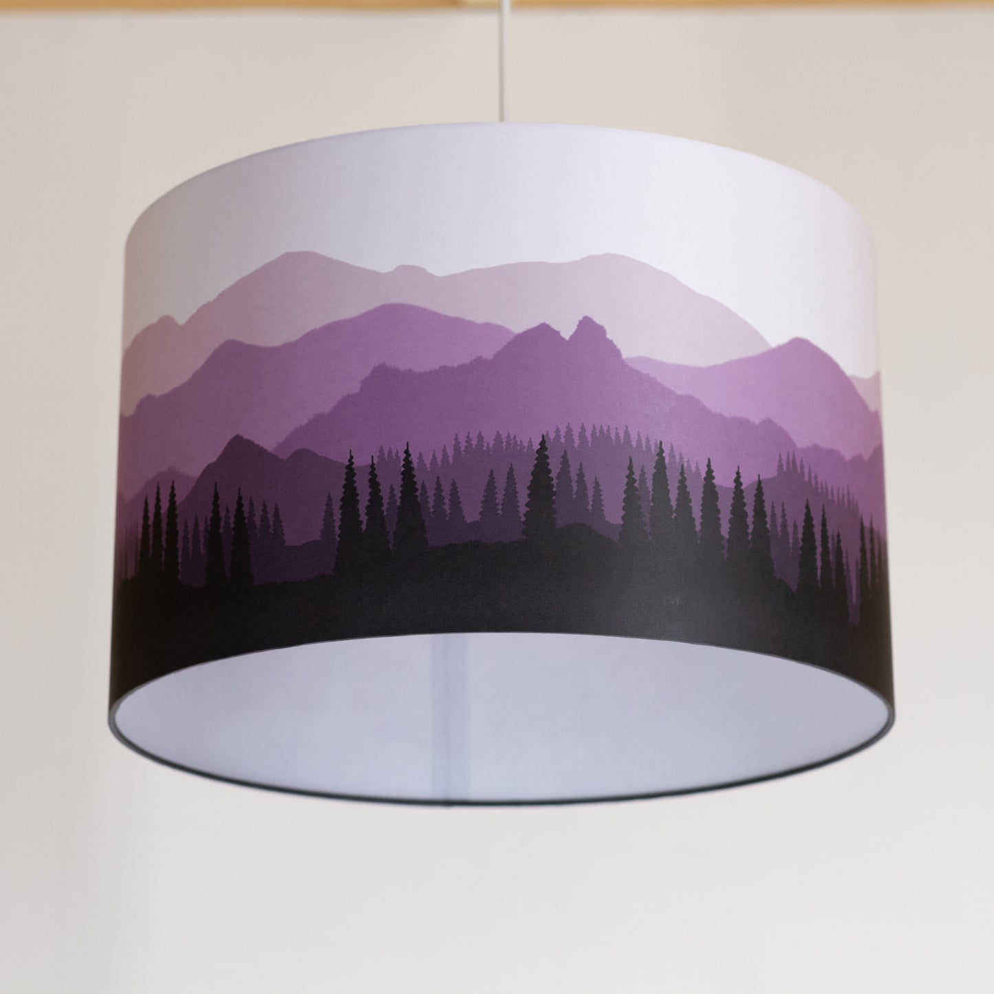 Landscape #4 Print Drum Lamp Shade 40cm(d) x 25cm(h) - 7 Colour Options