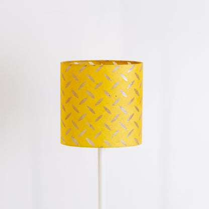 Oval Lamp Shade - P89 ~ Batik Tread Plate Yellow, 20cm(w) x 20cm(h) x 13cm(d)