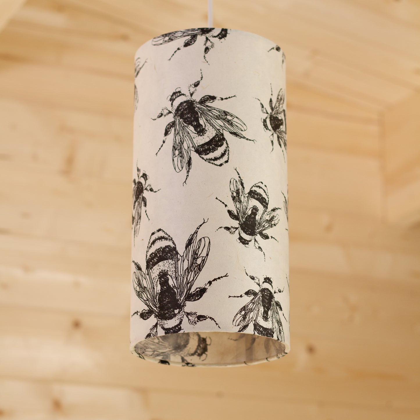 Drum Lamp Shade - P42 - Bees Screen Print, 15cm(diameter)