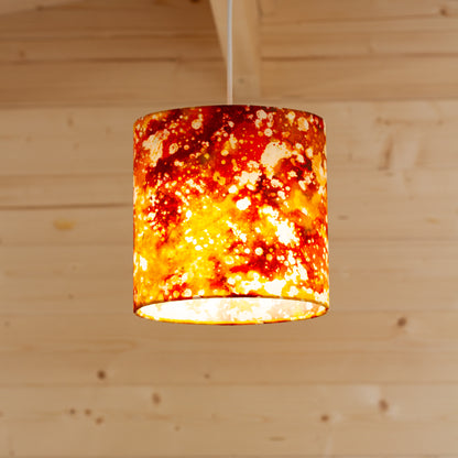 Oval Lamp Shades B112 ~ Batik Lava Red/Orange