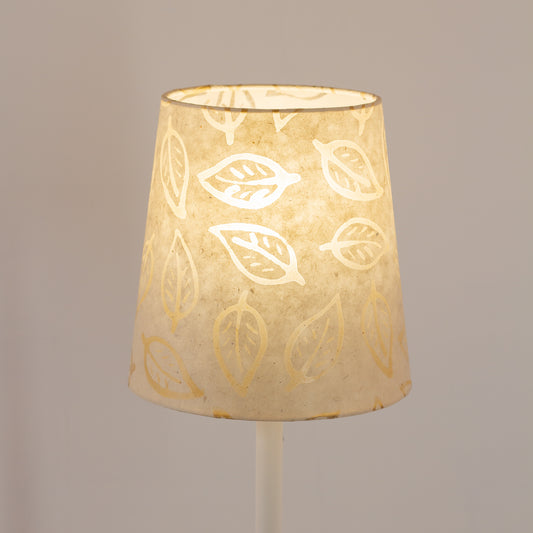 Conical Lamp Shade ~ 15cm(top) x 20cm(bottom) x 20cm(height) ~ P28 ~ Batik Leaf on Natural