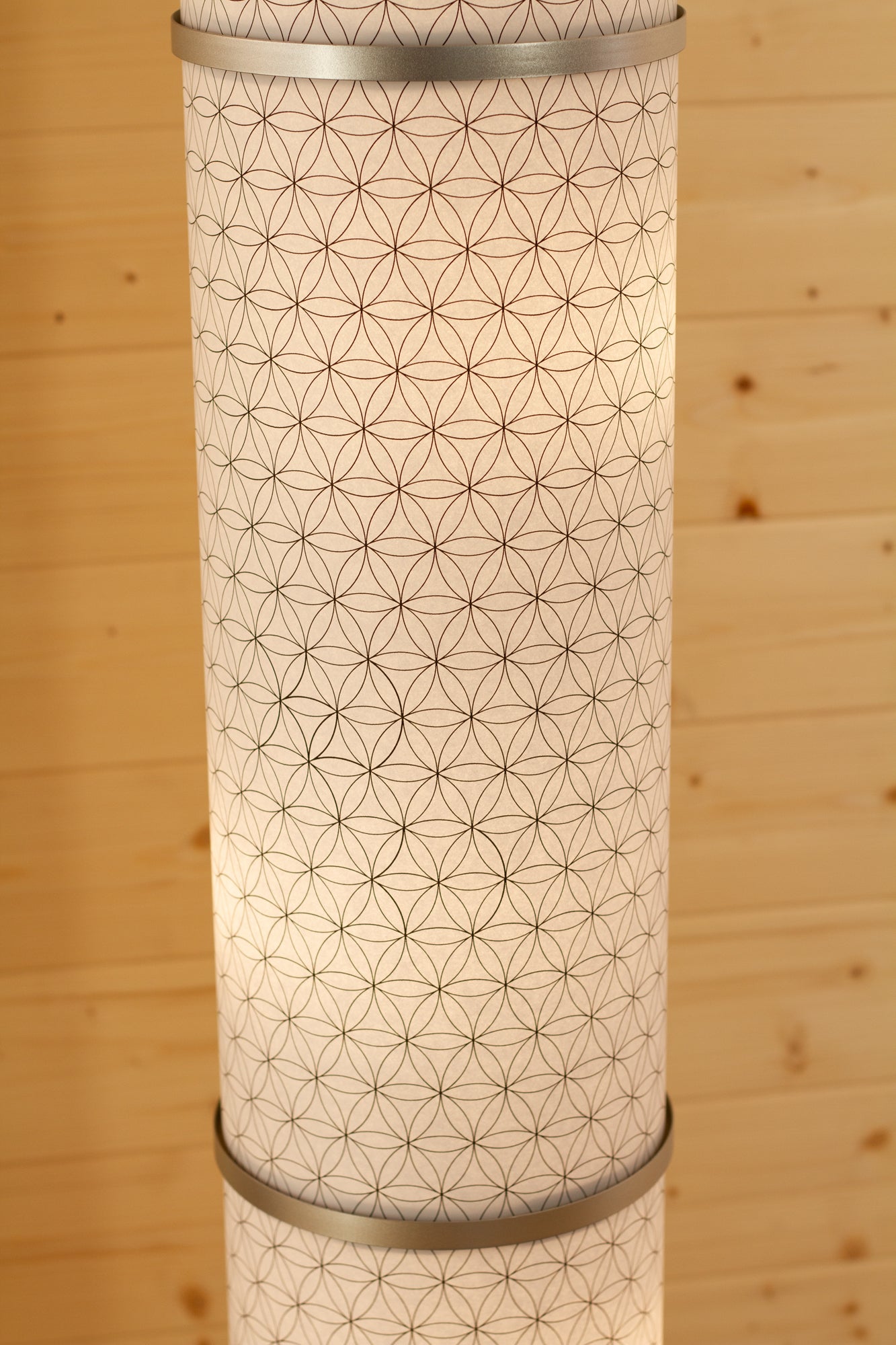 3 Panel Floor Lamp - B108 ~ Flower of Life, 20cm(d) x 1.4m(h)