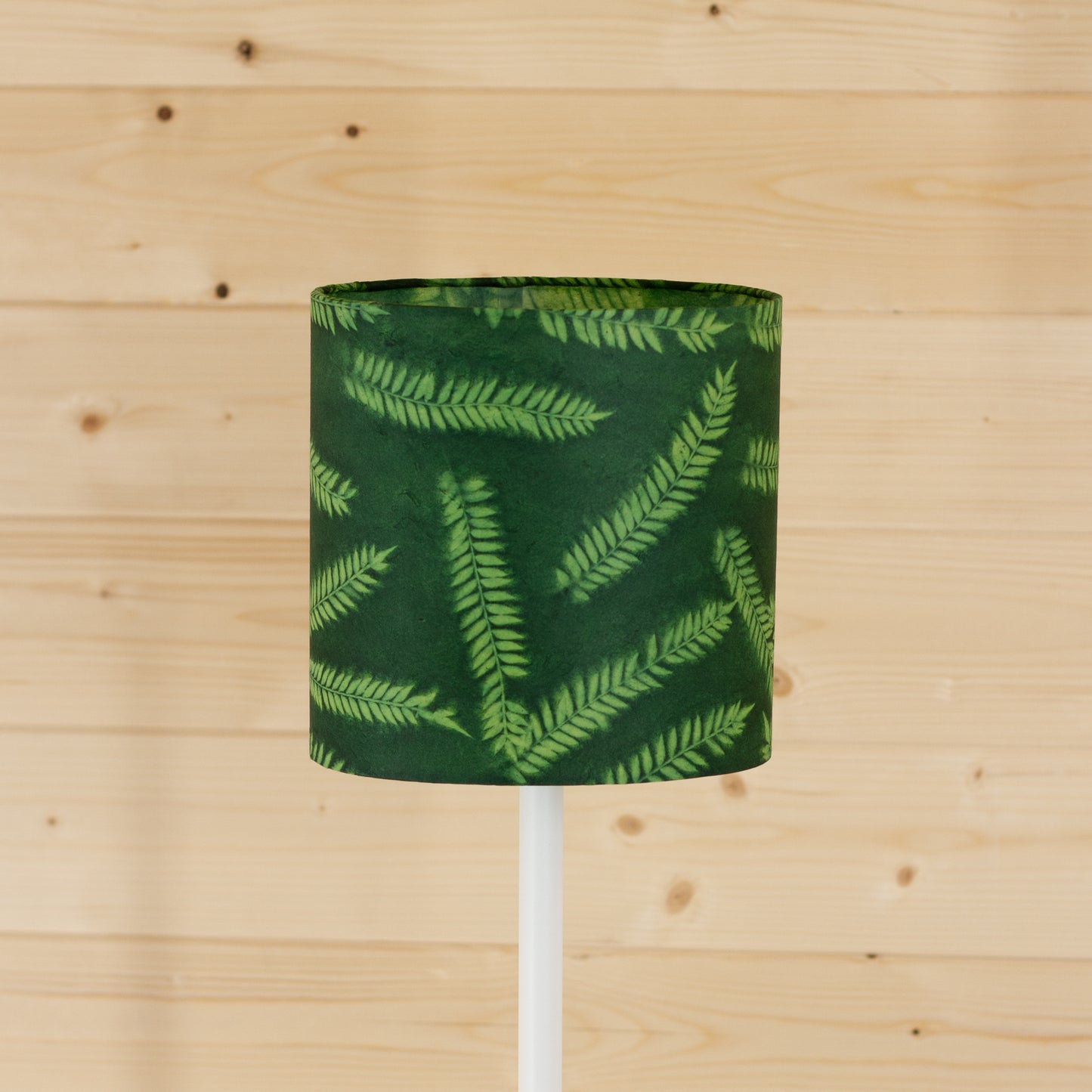 Oval Lamp Shade - P27 - Resistance Dyed Green Fern, 20cm(w) x 20cm(h) x 13cm(d)