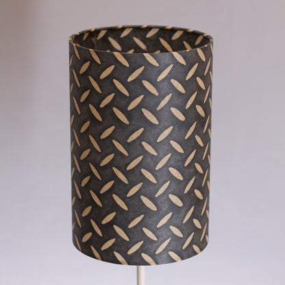 Drum Lamp Shade - P88 ~ Batik Tread Plate Grey, 20cm(d) x 30cm(h)