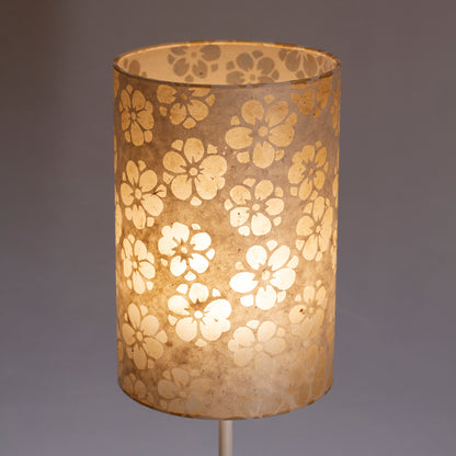 Drum Lamp Shade - P75 - Batik Star Flower Natural, 20cm(d) x 30cm(h)