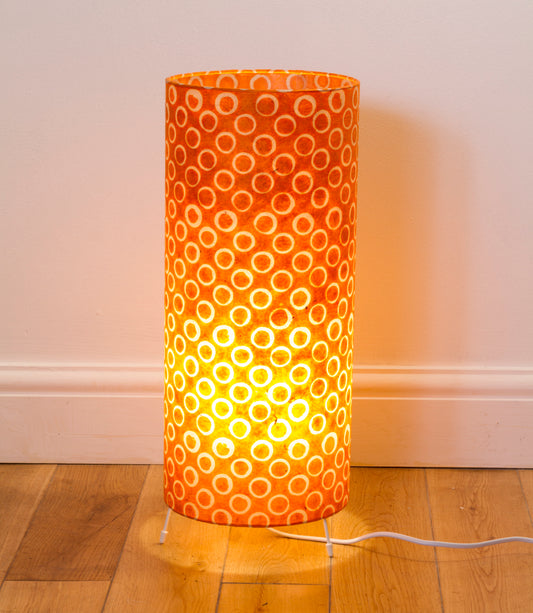 Free Standing Table Lamp Large - P03 ~ Batik Orange Circles