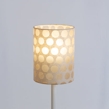 Drum Lamp Shade - P85 ~ Batik Dots on Natural, 15cm(diameter)