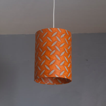 Drum Lamp Shade - P91 ~ Batik Tread Plate Orange, 15cm(diameter)