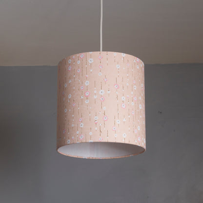 Drum Lamp Shade - W07 ~ Peach Daisies, 20cm(d) x 20cm(h)