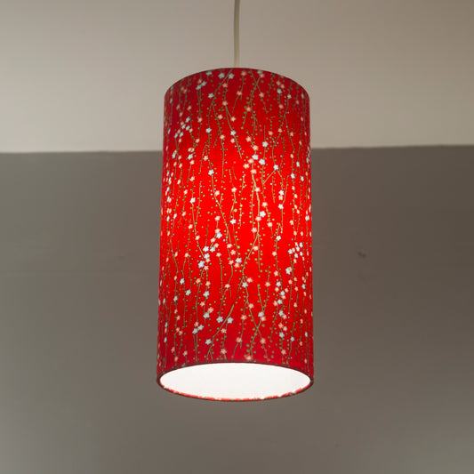 Drum Lamp Shade - W01 ~ Red Daisies, 15cm(diameter)