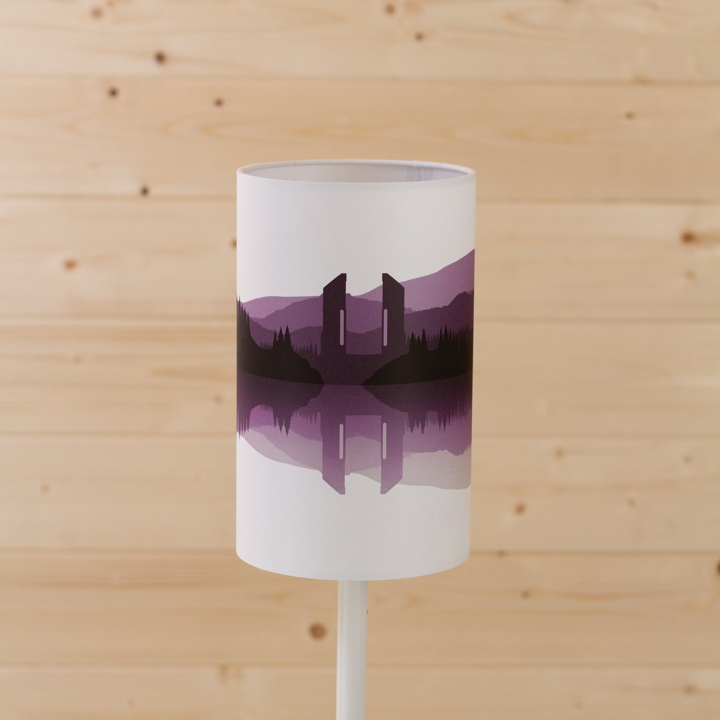 Landscape #2 Print (Drum Lamp Shade Only) - Purple 15cm(diameter)