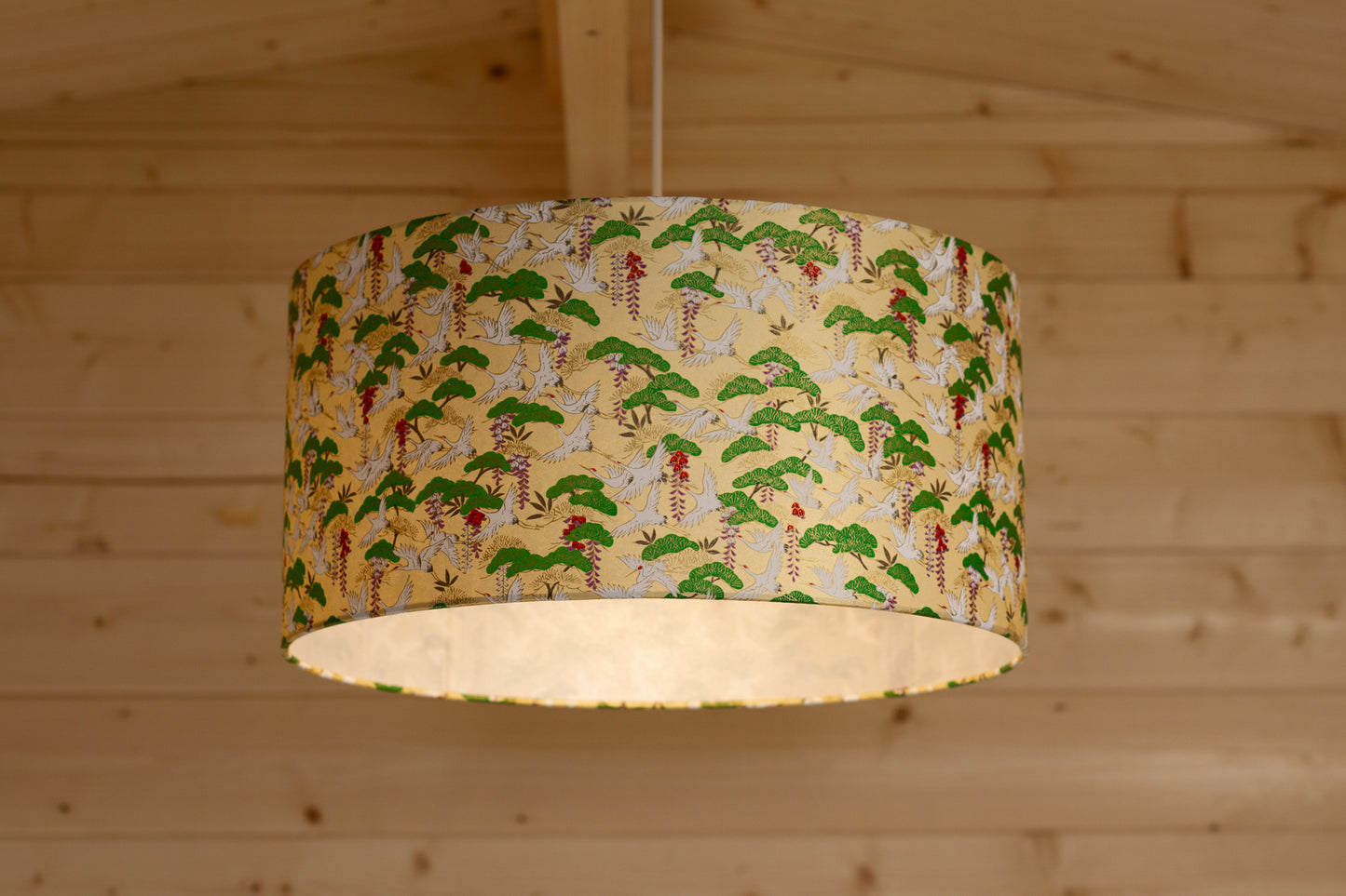 Rectangle Lamp Shade - W05 ~ Cranes, 40cm(w) x 30cm(h) x 20cm(d)