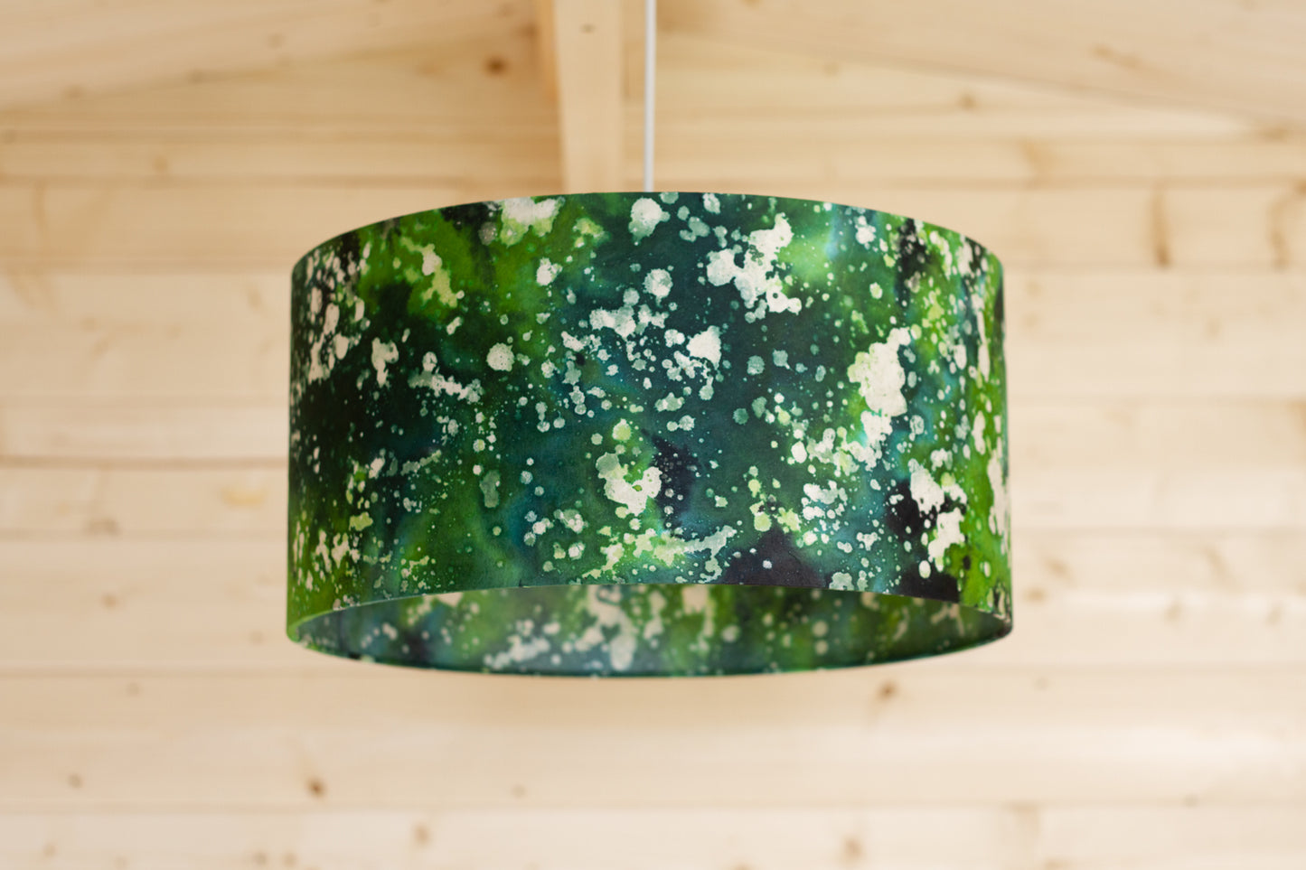 Drum Lamp Shades B114 ~ Batik Canopy Greens