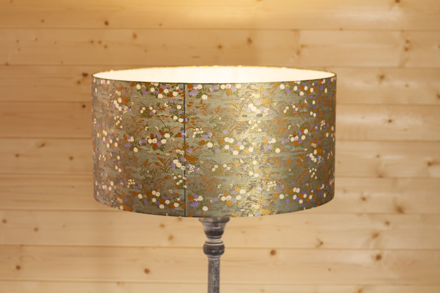 Drum Lamp Shade - W08 ~ Lily Pond, 50cm(d) x 25cm(h)