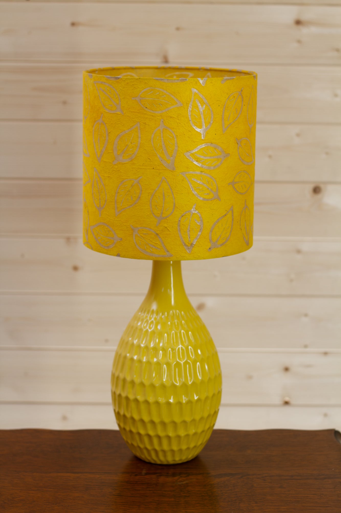 Yellow shop table lamp