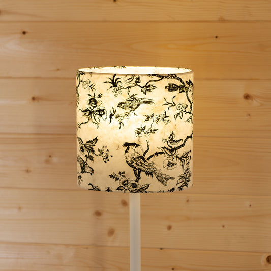 Oval Lamp Shade - P41 - Oriental Birds, 20cm(w) x 20cm(h) x 13cm(d)