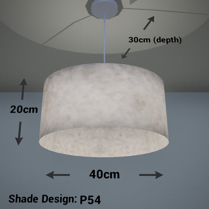 Oval Lamp Shade - P54 - Natural Lokta, 40cm(w) x 20cm(h) x 30cm(d)