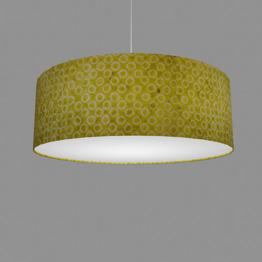 Drum Lamp Shade - P02 - Batik Lime Circles, 60cm(d) x 20cm(h)