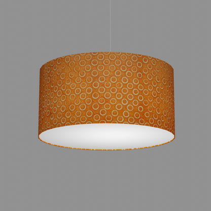 Drum Lamp Shade - P03 - Batik Orange Circles, 50cm(d) x 25cm(h)