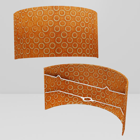 Wall Light - P03 - Batik Orange Circles, 36cm(wide) x 20cm(h)