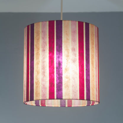 Drum Lamp Shade - P04 - Batik Stripes Pink, 50cm(d) x 25cm(h)
