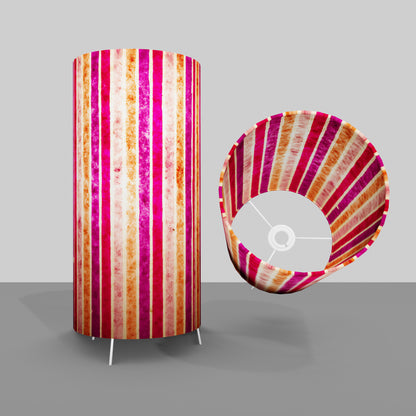 Free Standing Table Lamp Large - P04 ~ Batik Stripes Pink