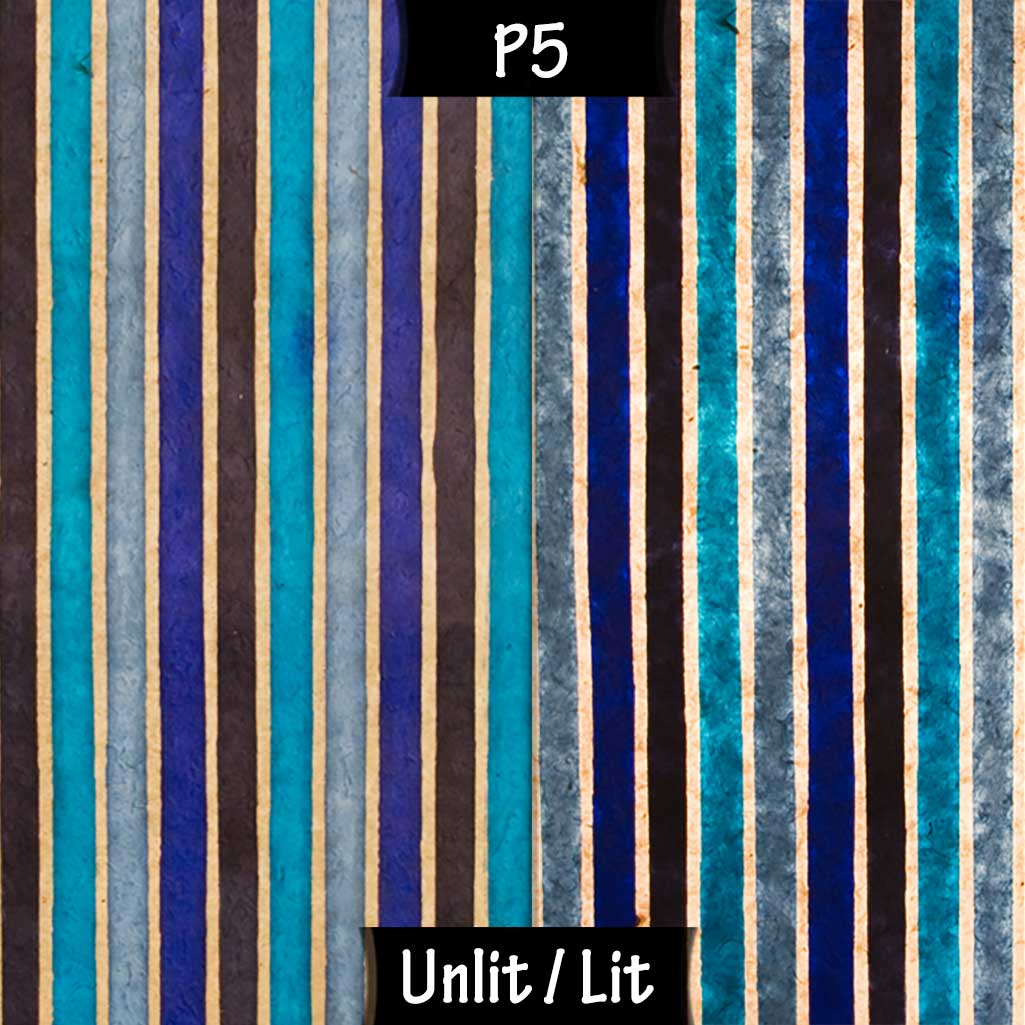 Wall Light - P05 - Batik Stripes Blue, 36cm(wide) x 20cm(h) - Imbue Lighting