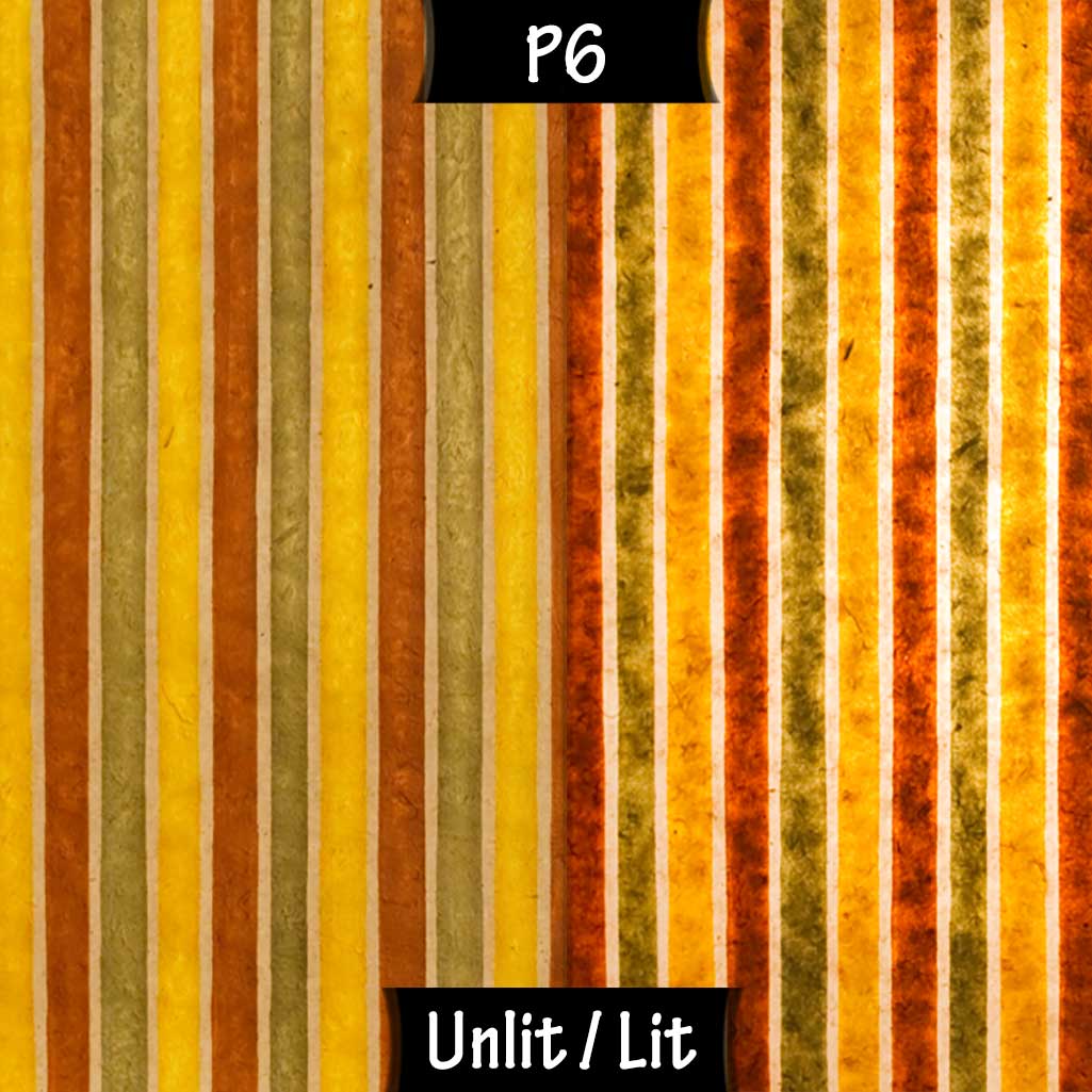 3 Panel Floor Lamp - P06 - Batik Stripes Autumn, 20cm(d) x 1.4m(h)
