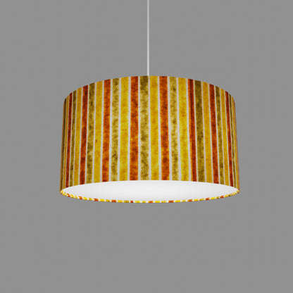 Drum Lamp Shade - P06 - Batik Stripes Autumn, 40cm(d) x 20cm(h)