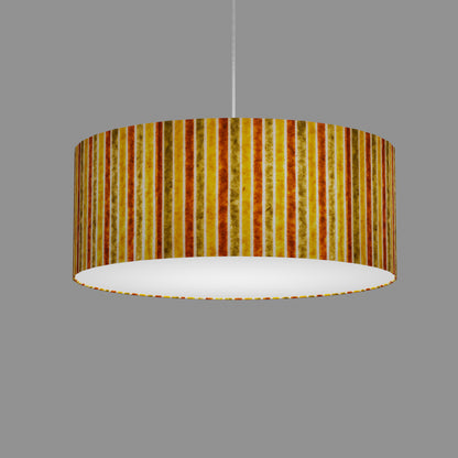 Drum Lamp Shade - P06 - Batik Stripes Autumn, 50cm(d) x 20cm(h)