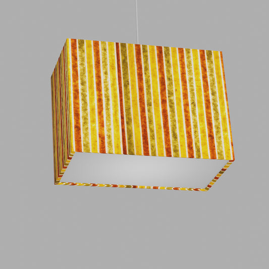 Rectangle Lamp Shade - P06 - Batik Stripes Autumn, 40cm(w) x 30cm(h) x 20cm(d)