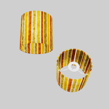 Drum Lamp Shade - P06 ~ Batik Stripes Autumn, 15cm(diameter)