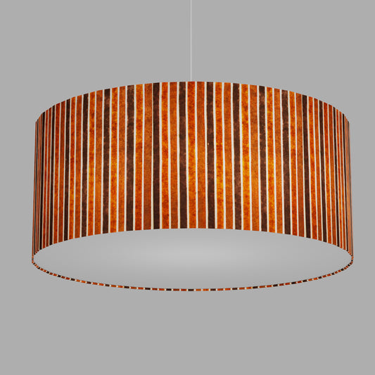 Drum Lamp Shade - P07 - Batik Stripes Brown, 70cm(d) x 30cm(h)