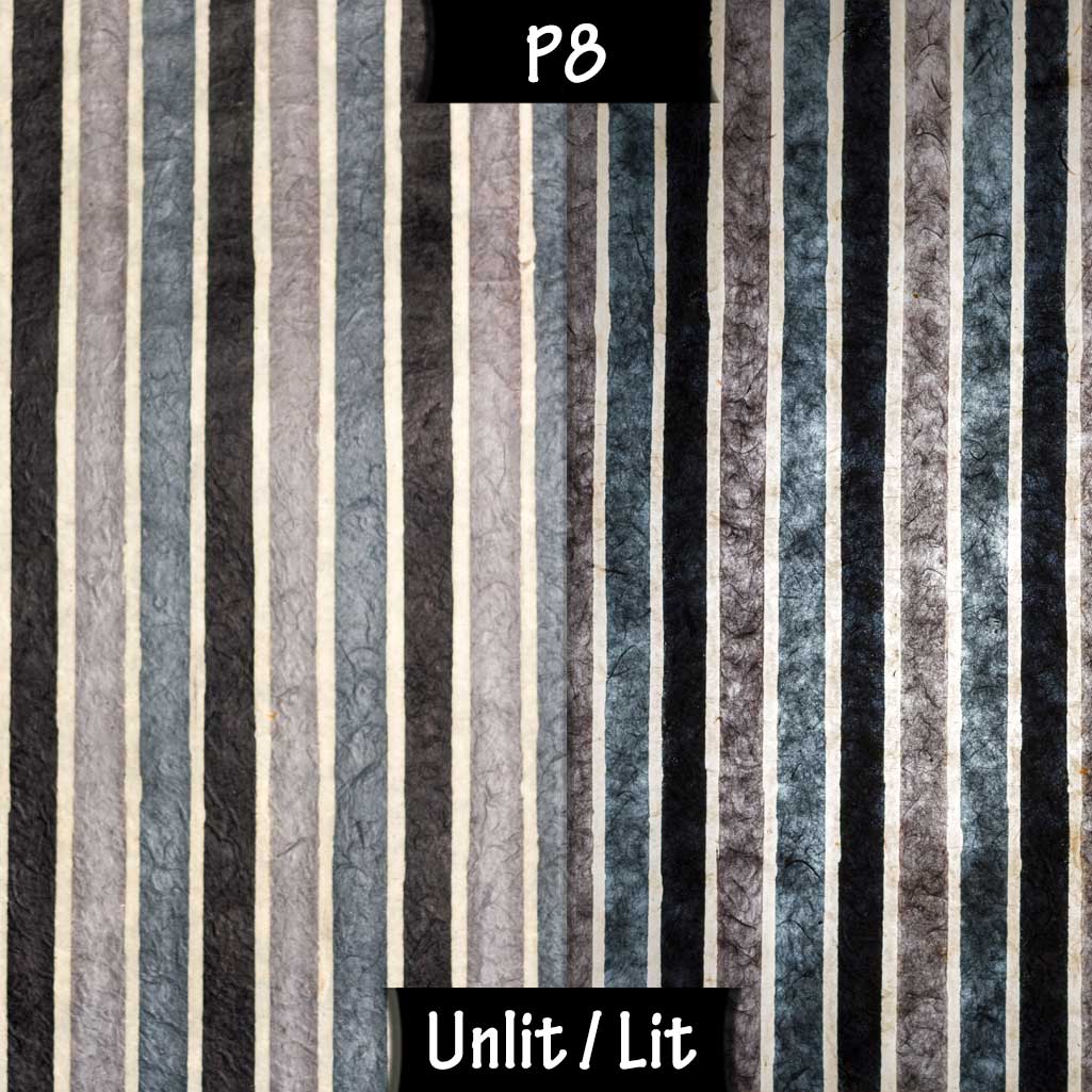 Wall Light - P08 - Batik Stripes Grey, 36cm(wide) x 20cm(h) - Imbue Lighting