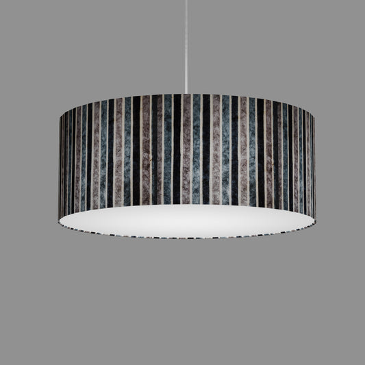 Drum Lamp Shade - P08 - Batik Stripes Grey, 50cm(d) x 20cm(h)